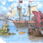 Le bateau des pirates en plastok planche originale de BD Plastok Nicolas Signarbieux La BD s'expose
