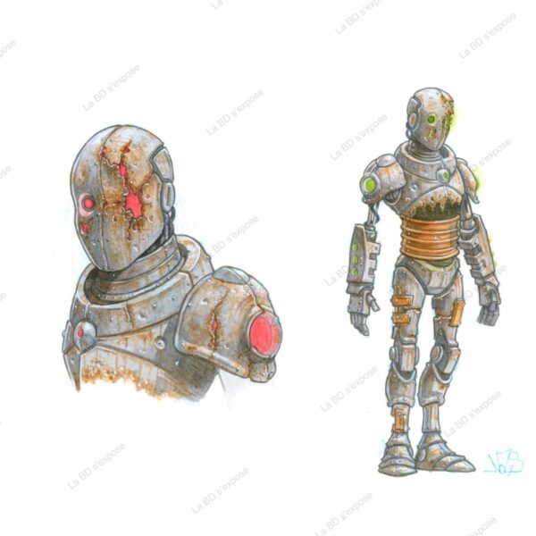 STAN le robot rouillé Planche originale de BD STAN Nicolas Signarbieux La BD s'expose