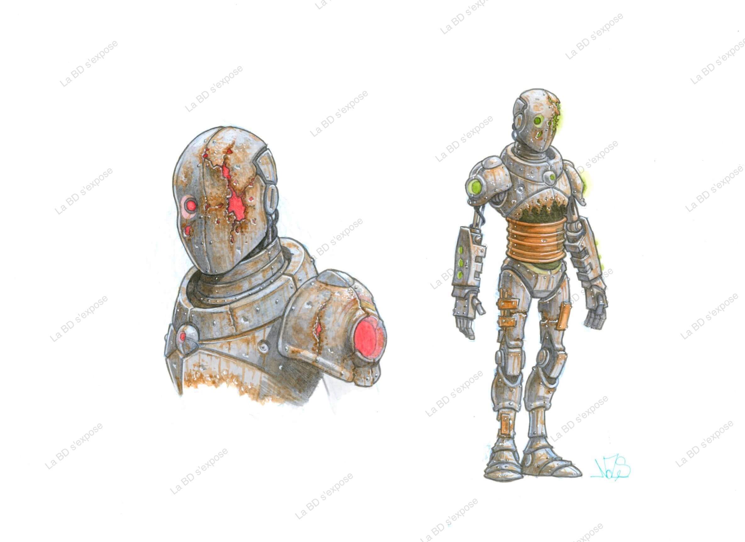 STAN le robot rouillé Planche originale de BD STAN Nicolas Signarbieux La BD s'expose STAN le robot rouillé Planche originale de BD STAN Nicolas Signarbieux La BD s'expose